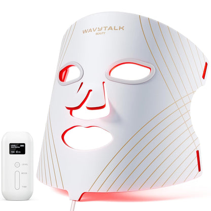 wavytalk Red Light Therapy Mask for Face, Glow Time LED Face Mask